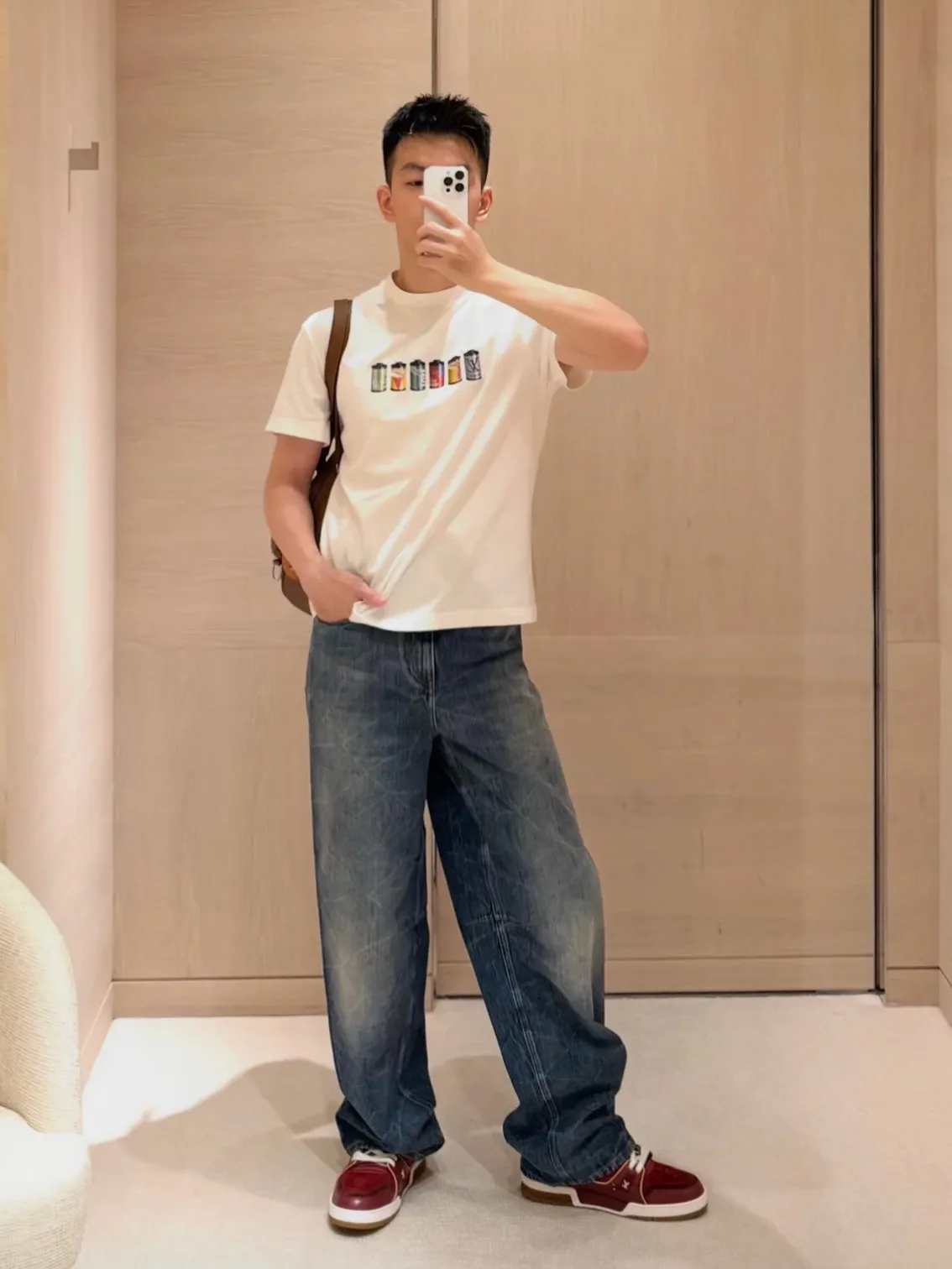 Louis Vuitton/Louis Vuitton Film Jar Printed Short Sleeves